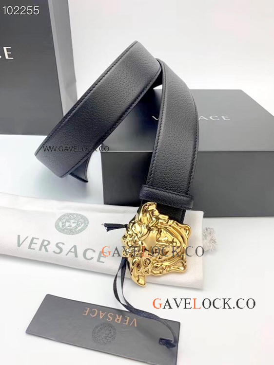 Best Replica Versace Belt Versace Palazzo Black Gold Belt